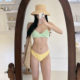 多巴胺糖果色撞色辣妹性感比基尼纯色简约单独三角裤 单独文胸泳衣