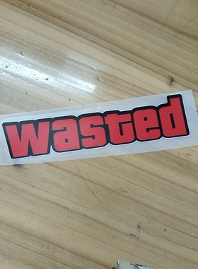 TLP反光车贴 Wasted标志GT Auto经典飞车R星沙盒游戏防水贴纸