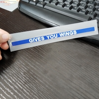 GIVES YOU WINGS马坤斯93同款摩托车头盔镜片贴纸个性反光字母贴