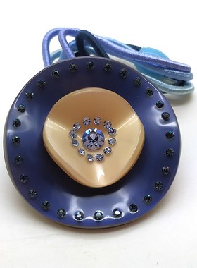 缘颖饰品 茗华发饰hairclip发圈韩国白/蓝荷叶发绳马尾圈头饰礼物