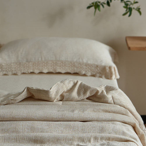 棉麻枕套一对装枕头套48*74cm