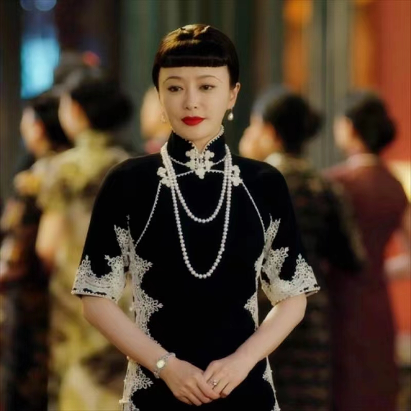 中式改良旗袍传家钟灵同款秋季纯色日常苏遇复古风气质原创连衣裙