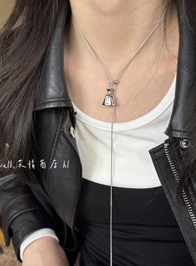 蛇骨抽绳锁骨链女高级感