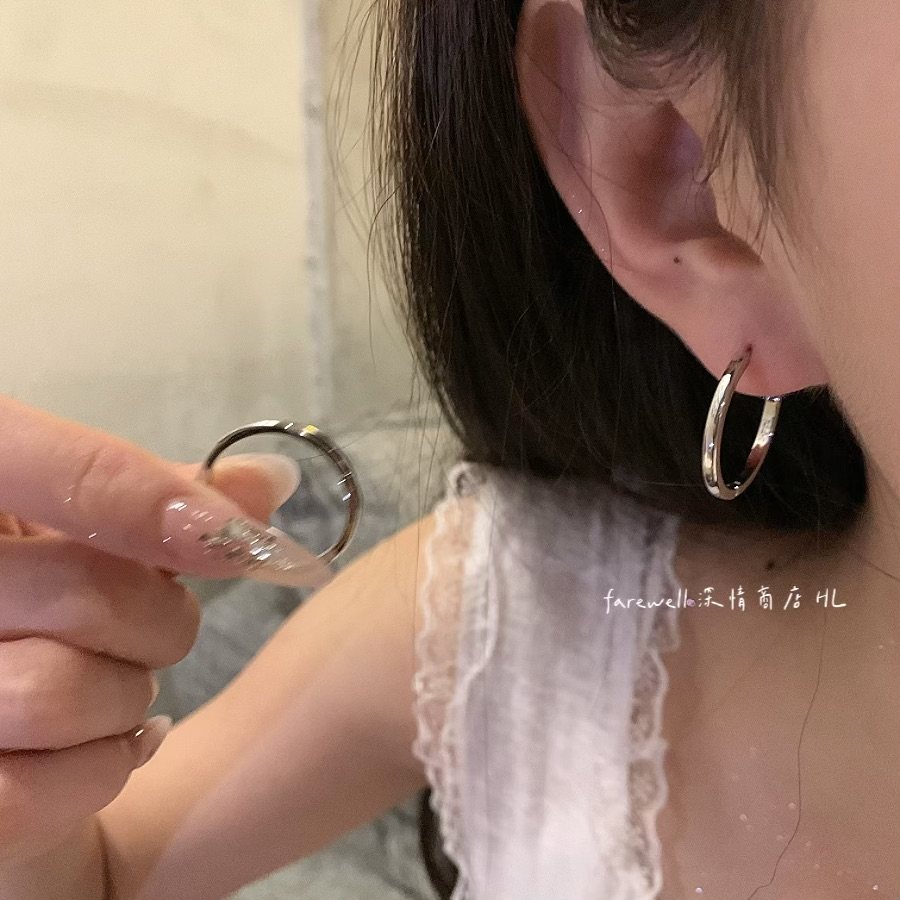 耳钉2025新款爆款高级感素耳圈气质耳扣耳环圈圈适合圆脸的耳饰,饰品/流行首饰/时尚饰品新,耳环,淘宝优惠券,粉丝福利购,淘宝优惠卷