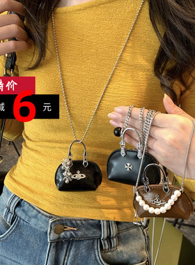 长款项链ins时尚包包挂件配饰钛钢不掉色链条百搭个性小众卫衣链