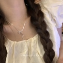 店主推荐 锁骨链女设计感颈链女 超好看蝴蝶结项链女款 2024新款