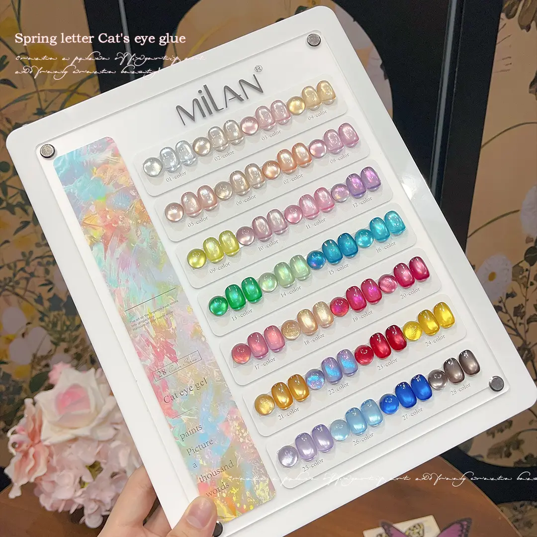 28色梦幻糖果猫眼网红爆款显白新款玻璃珠猫眼甲油胶美甲店专用套