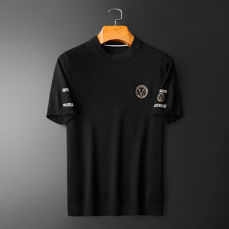 冬款2026男士圆领羊毛短袖羊毛衫针织衫毛衣打底23169p125，男装针织衫/毛衣，钱塘7038(原5007）