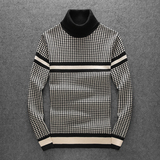 冬季2025新款潮男可翻高领羊毛衫针织衫打底9538/p135长期有货，男装针织衫/毛衣，钱塘7038(原5007）