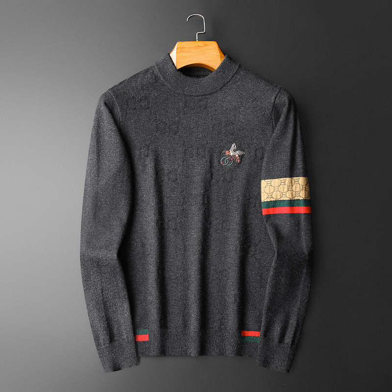 2026新品男士冬季加厚半高领羊毛衫毛衣针织衫打底衫98107p135，男装针织衫/毛衣，钱塘7038(原5007）