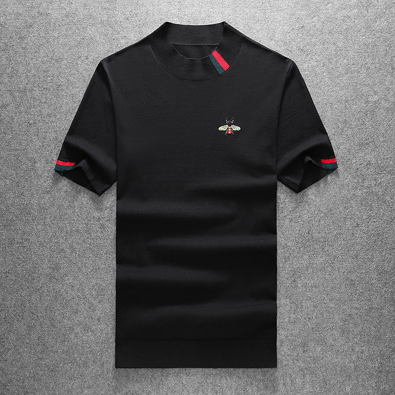 2026冬季新款潮流短袖半高领套头毛衣羊毛衫针织衫打底8715/p125，男装针织衫/毛衣，钱塘7038(原5007）