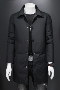2021男士商务羽绒服长款白鸭绒羽绒服潮流长款外套8653 /P345图片