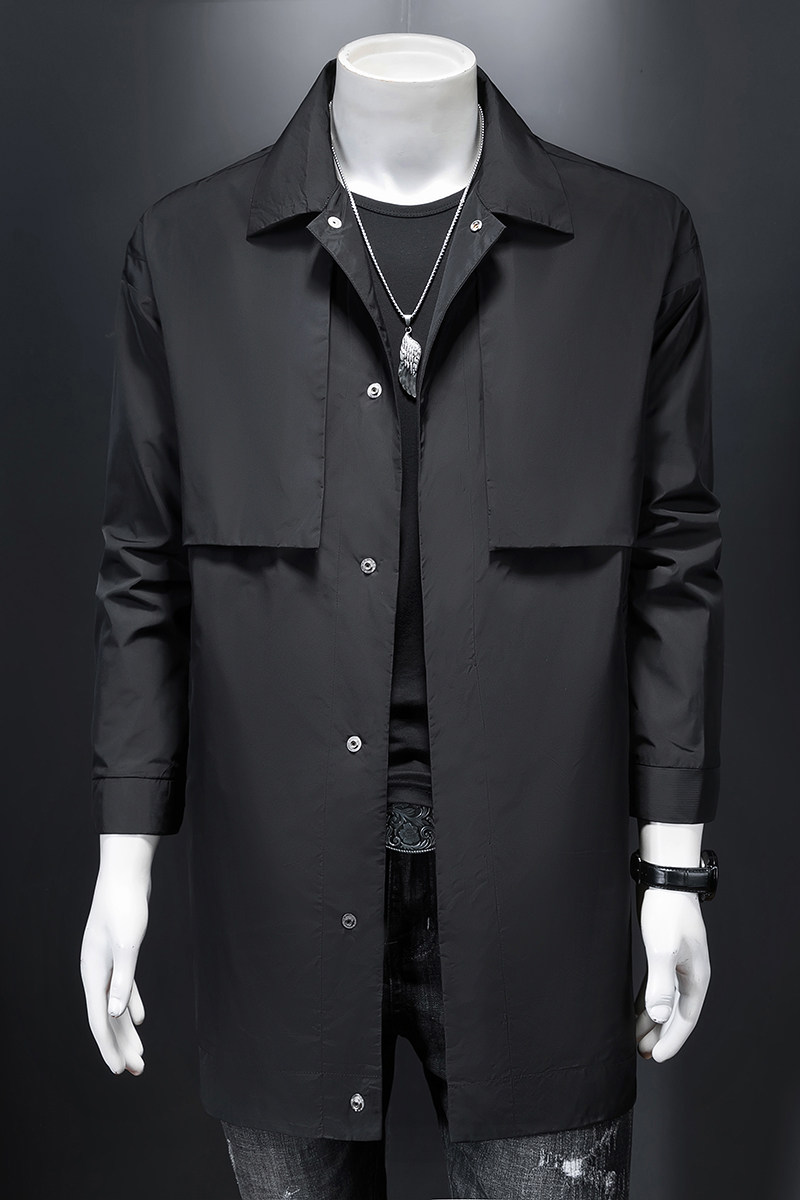 2023春款男士风衣外套西服领中长款55107/p225偏大230斤可穿,男装风衣,钱塘7038(原5007）