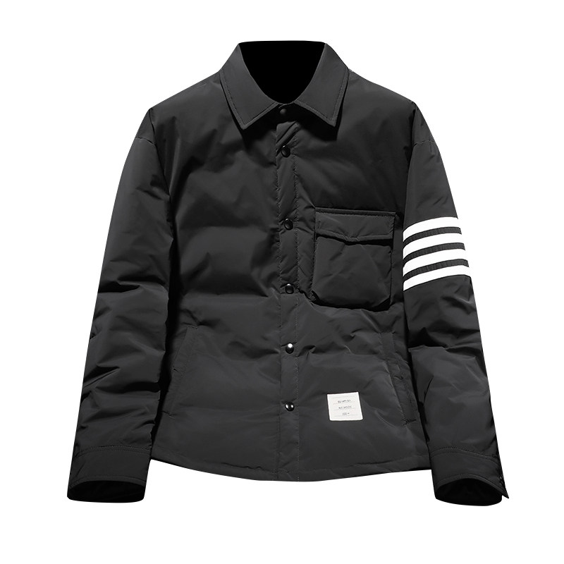 2026新品男士90羽绒服短款衬衫羽绒服yr6609-1/P265长期有货,男装羽绒服,钱塘7038(原5007）