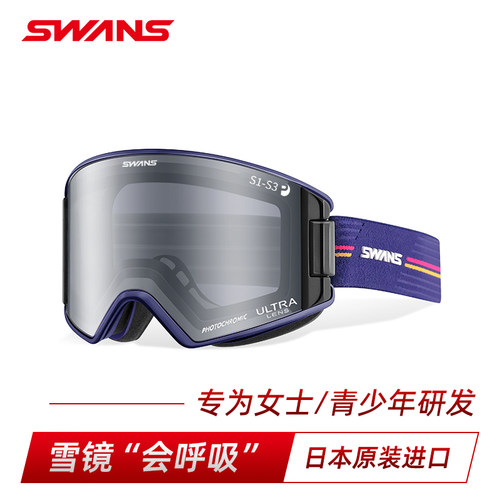 SWANS雪镜 26/27新品 领航OUTBACK超高清开窗调光变色超防雾2171