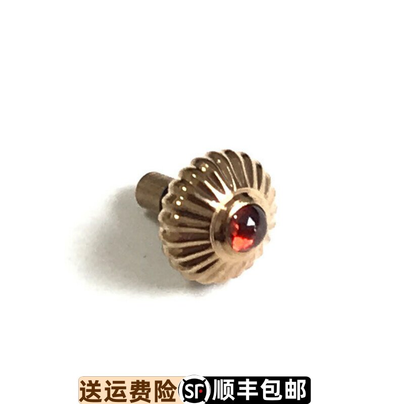 罗西尼原装配件517784原厂正品把头镶红宝石表把的调时间旋钮表冠
