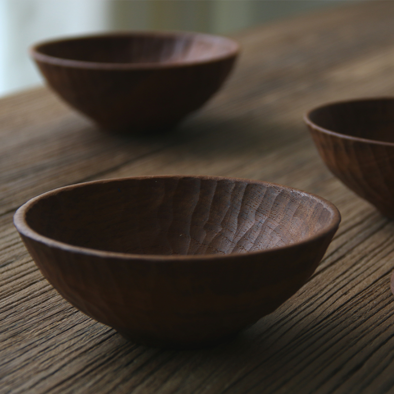 手作木器缅甸柚木木碗