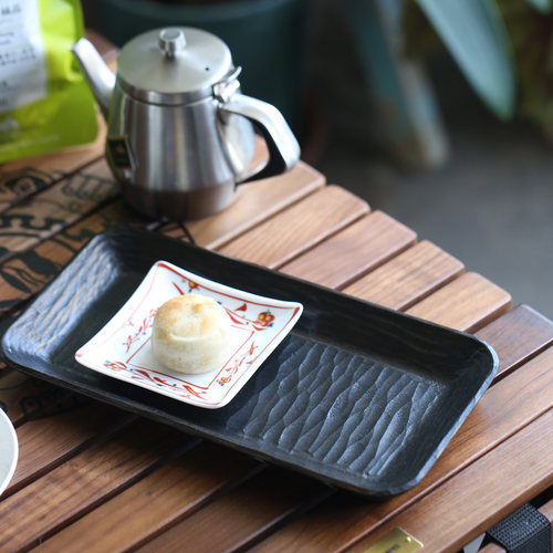 雨木匠手工雕刻实木日式餐盘茶盘