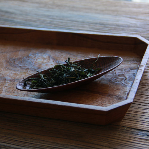 柚木缅甸纯手工雕刻茶则