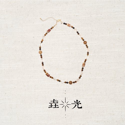 垚光千层木心水晶串珠项链