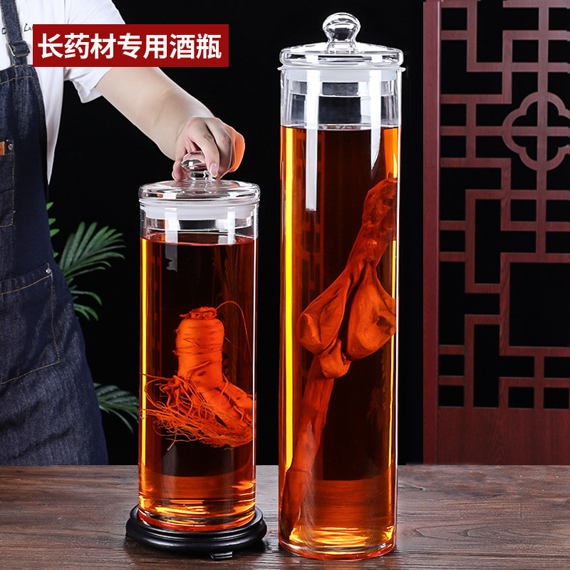 泡酒玻璃瓶加厚大容量容器带龙头泡人参鹿鞭酒坛密封罐子专用酒瓶