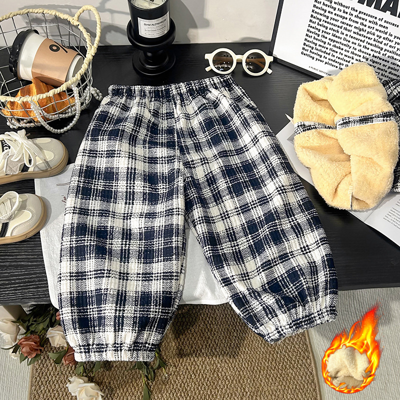 儿童时尚加绒裤百搭外穿保暖裤潮