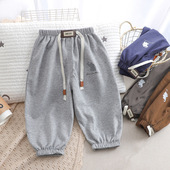 男女童宝宝洋气运动长裤 春秋季 休闲裤 中小童韩版 儿童百搭华棉卫裤