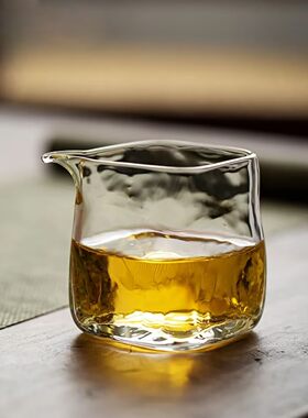 高硼硅方形公道杯锤纹四方分茶器