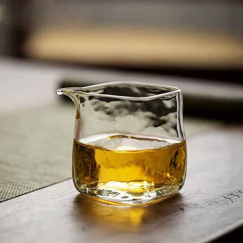 高硼硅方形公道杯锤纹四方分茶器