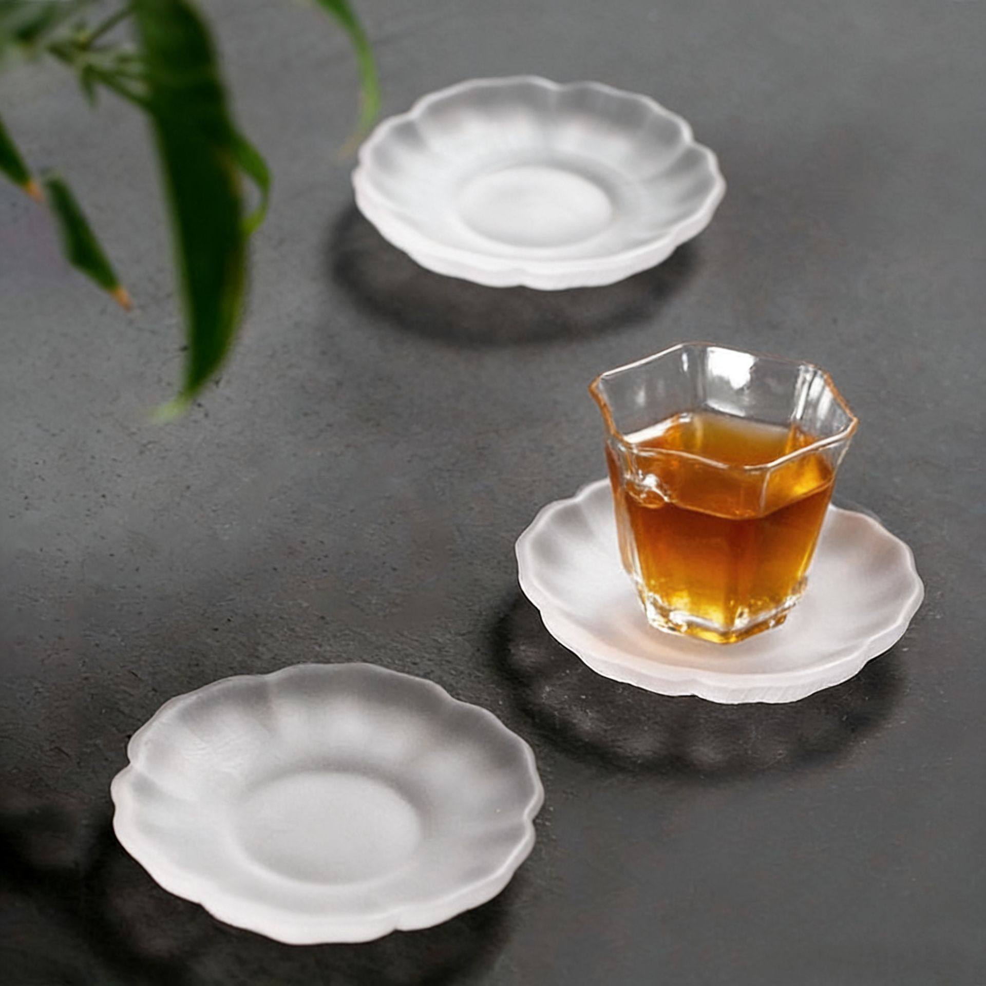 磨砂莲花杯垫茶托托防烫隔热茶垫