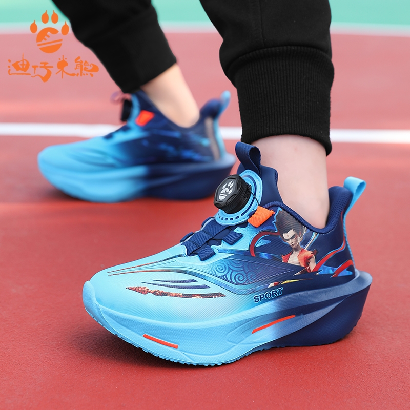 男童鞋子秋冬新款皮面防水儿童运动鞋中大童男孩超轻软底跑步鞋