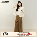 套装 NANGOON 休闲裤 上衣女秋季 女显瘦 原创毛呢小香外套设计感新款