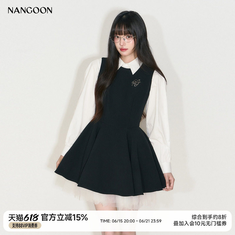 NANGOON网纱无袖蓬蓬连衣裙