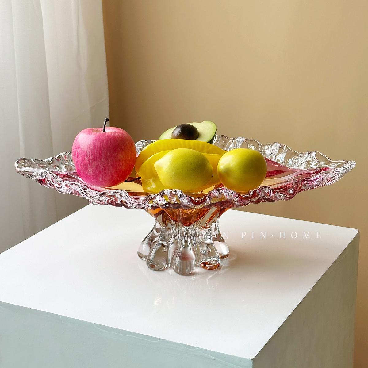 颜品高档轻奢家用琉璃水果盘