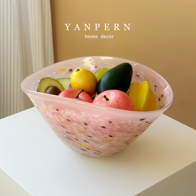 好看家用客厅手工玻璃果盘