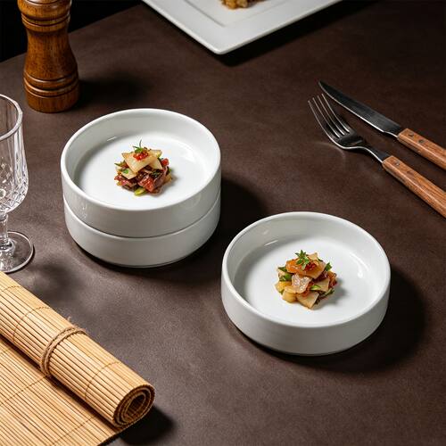 纯白5英寸圆碟家用多功能小碟酱料酱油醋碟餐厅凉拌菜碟