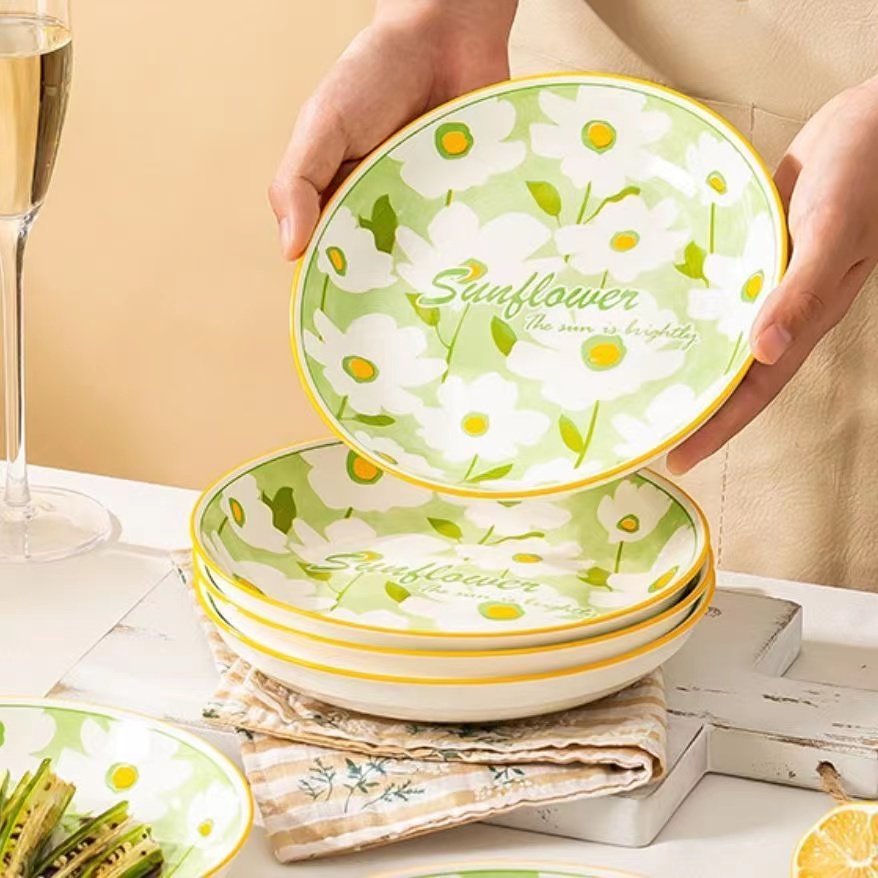 多花色6.25英寸陶瓷小盘子