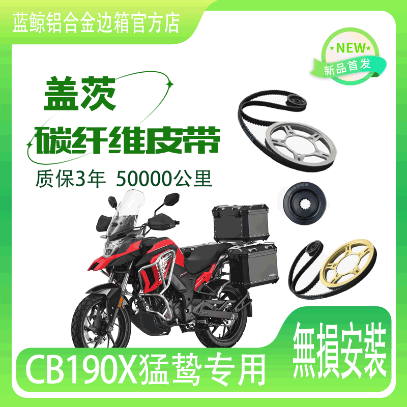 适用摩托车本田CB190X猛鸷R暴风眼链条改装皮带传动盖茨皮带机车