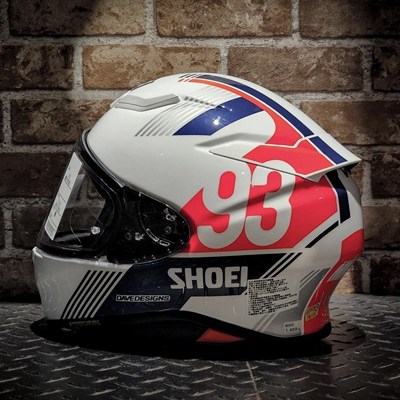 SHOEI摩托车头盔Z8红蚂蚁德国站亮黑千纸鹤符号男女防摔机车全盔