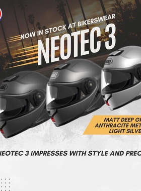 日本进口SHOEI NEOTEC 3代摩托车头盔双镜片摩旅巡航揭面盔