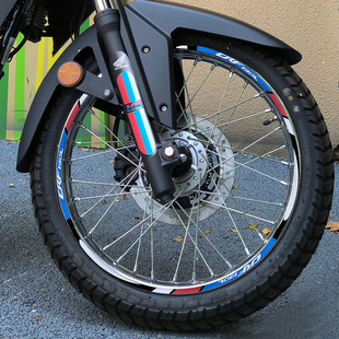 适用本田CRF190L轮胎反光圈贴钢圈轮觳19寸防水防晒贴花个性17轮
