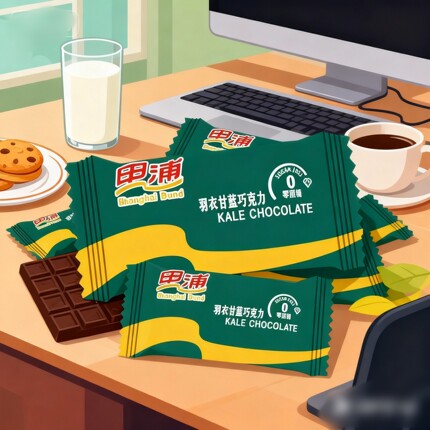 上海申浦羽衣甘蓝巧克力纯可可脂网红零食0蔗糖散装称重