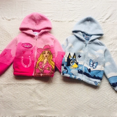 12岁 中大童 巴比公主 加厚拉链绒外套 布鲁蓝色小狗 Ai美美