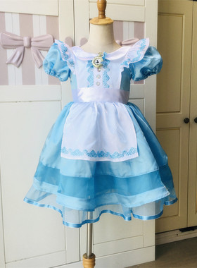 『Ai美美』3岁100cm  稀有乐园款 爱丽丝公主超蓬精致礼服连衣裙
