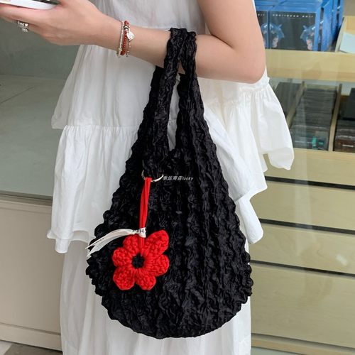 纯色魔术弹力伸缩手提袋大容量包