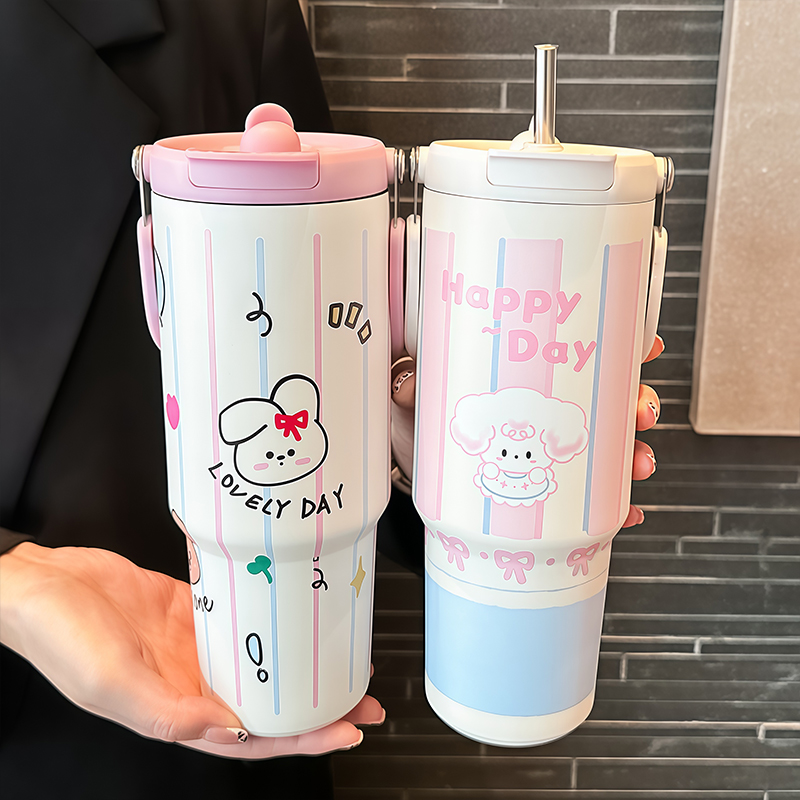 女生高颜值316不锈钢保温杯