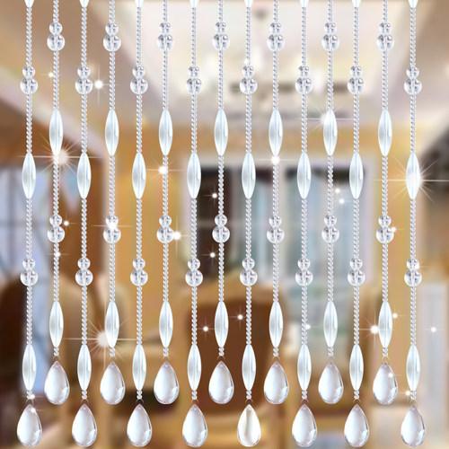 水晶葫芦珠帘橄榄卧室门帘隔断玄关过道网红免打孔客厅阳台挂帘子