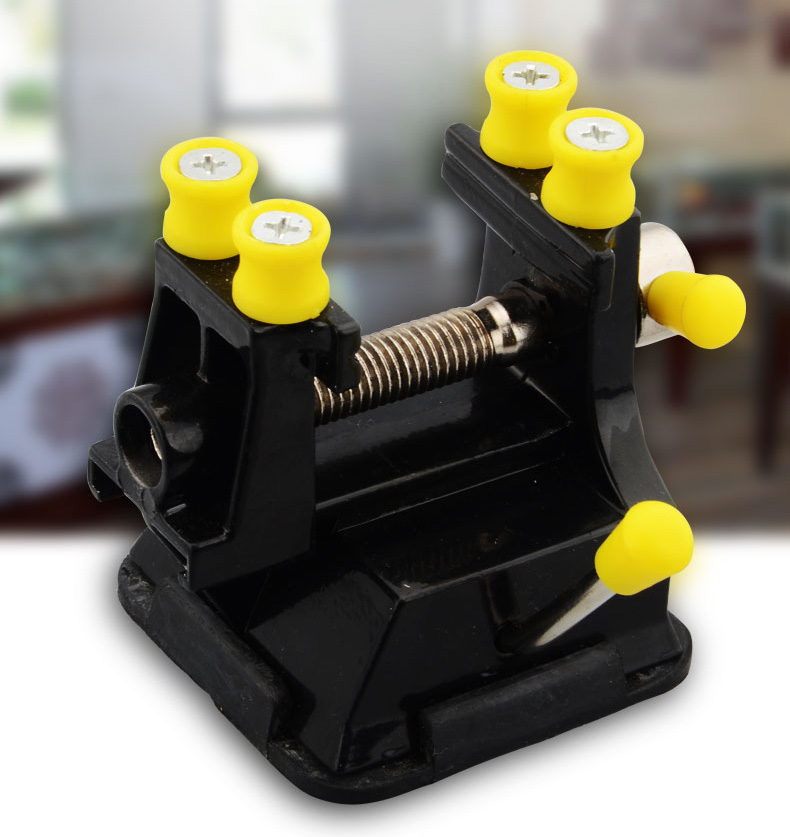 迷你台虎钳吸盘式小型台钳桌