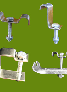 玻璃钢格栅固定卡扣夹子安装夹LCAM38镀锌不锈钢304A形钢格板扣件