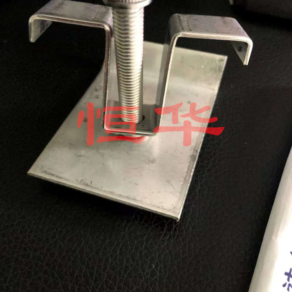 钢格栅板固定安装夹卡扣固定U长条圆盖板A型拉挤格栅方盖夹C四脚M